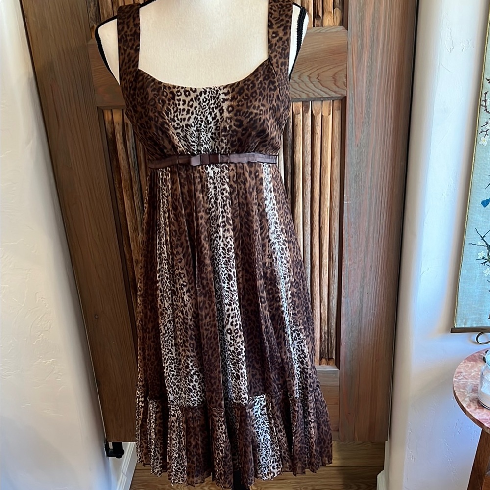 Leopard Print Sleeveless Dress